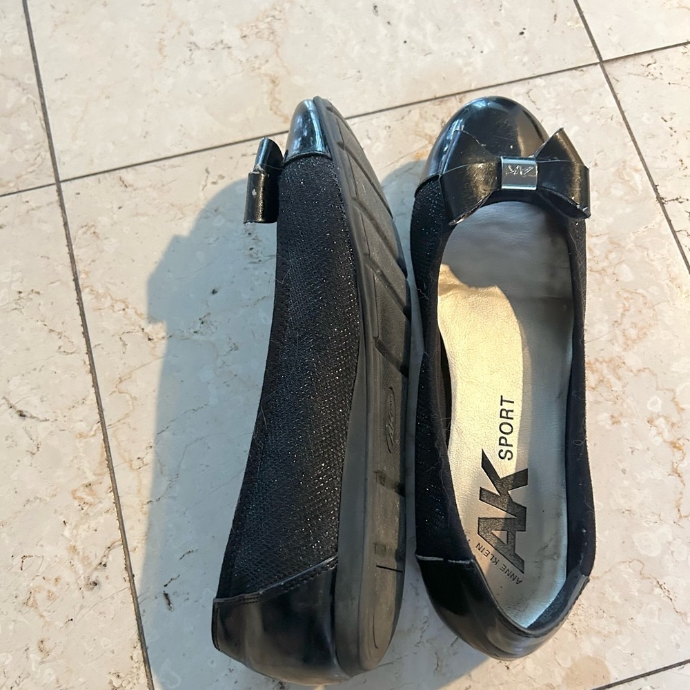 anne klein sport bow ribbon mary janes ballet flats - Picture 2 of 7